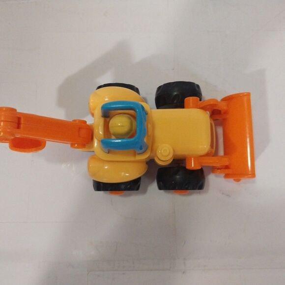 HUILE TOYS Push & Go Friction Powered Backhoe Truck 4" - Picture 3 of 8